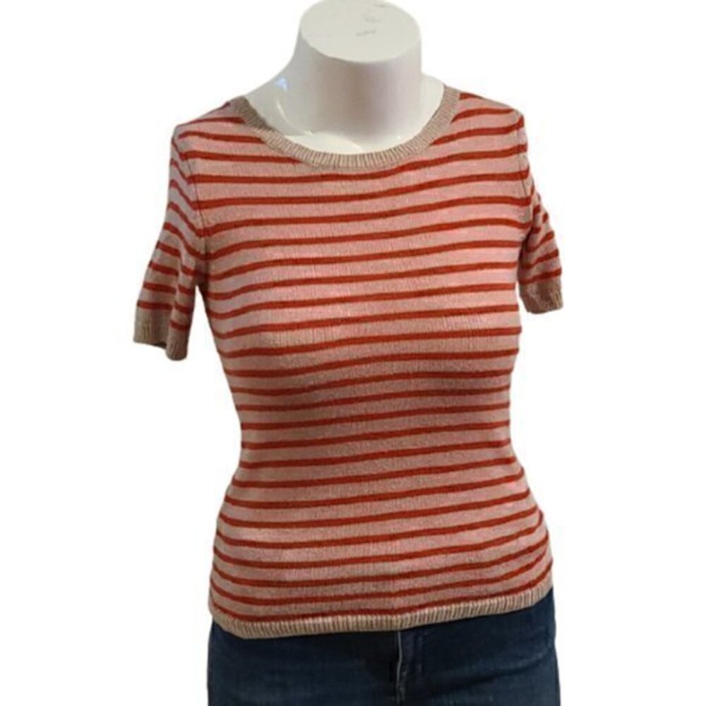 [Gap] Striped Scoop Neck Short Sleeve Top - Size XS